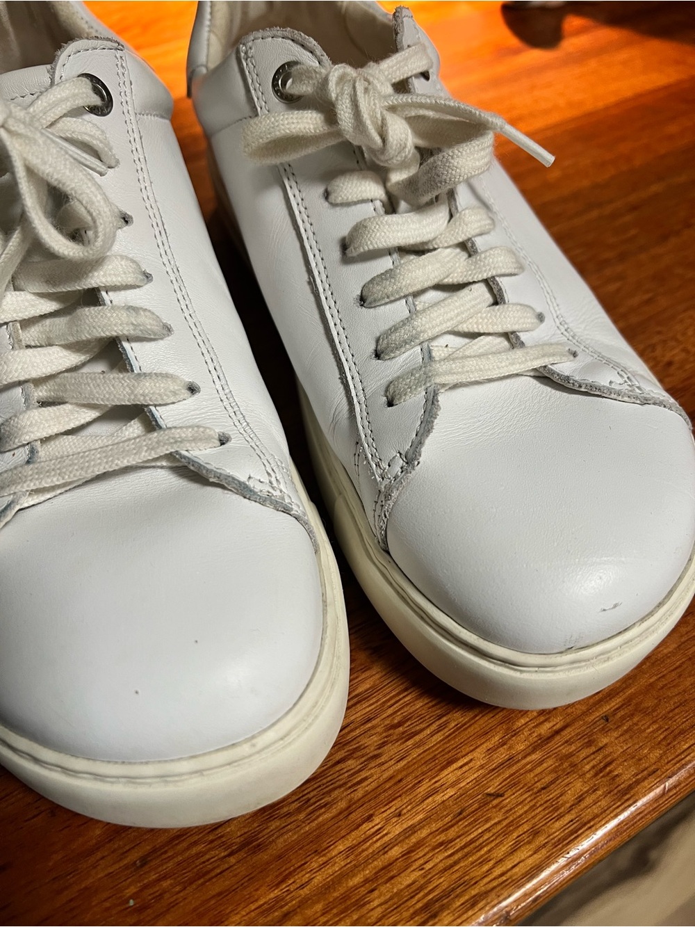 Birkenstock White Leather Sneakers
